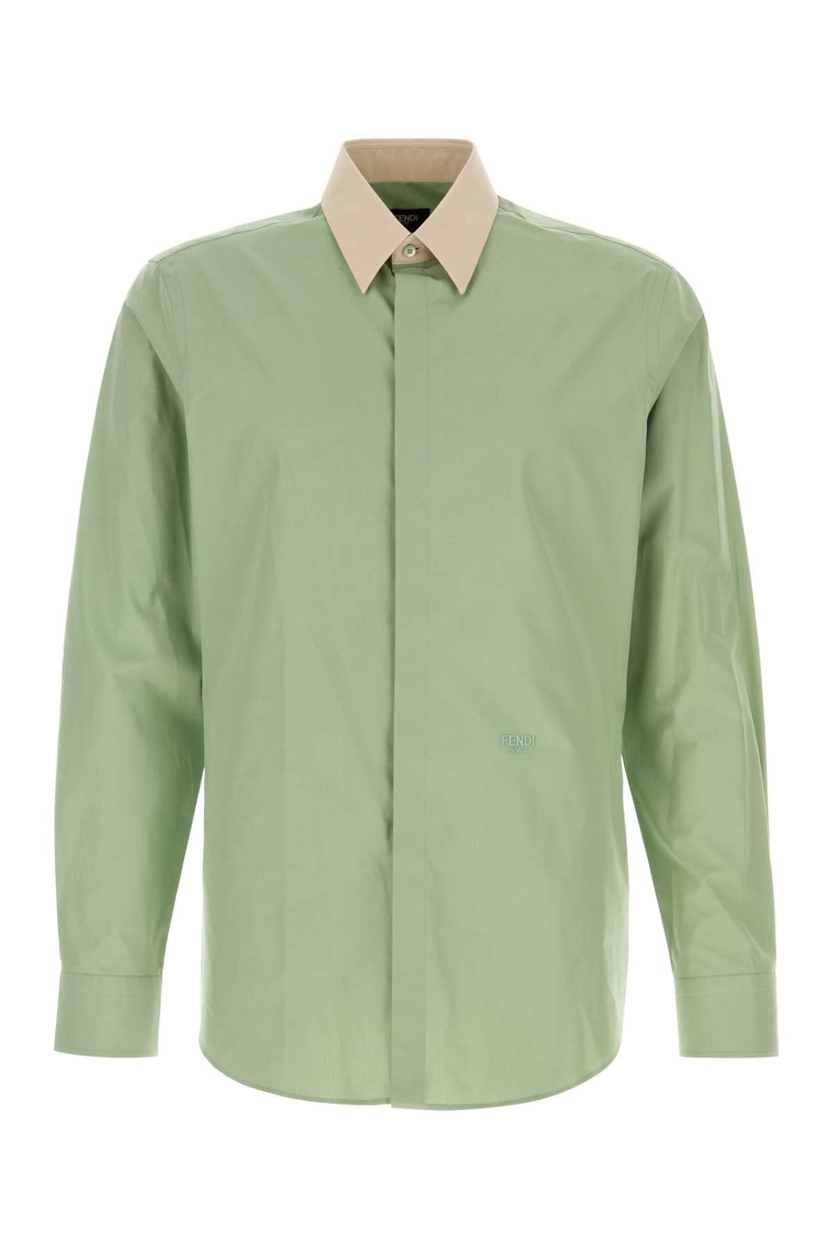 Fendi Poplin Shirt — Green