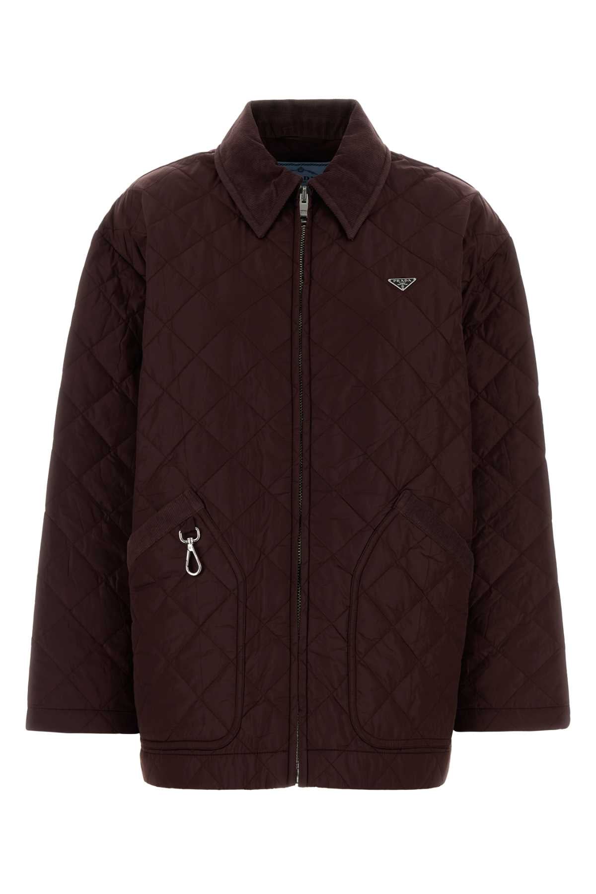 Prada Quilted Re-Nylon Jacket — Purple