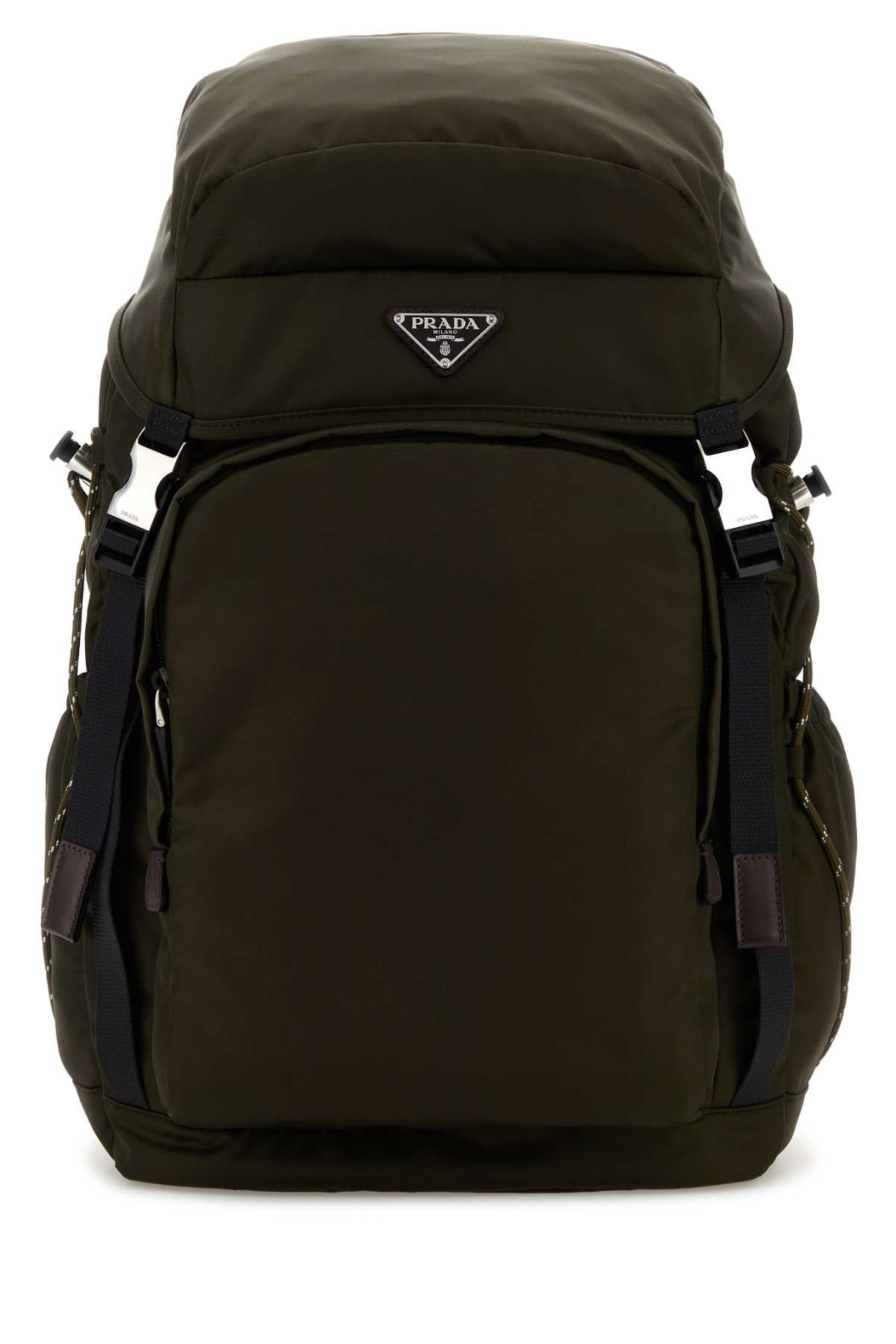 Prada Canvas Backpack — Green