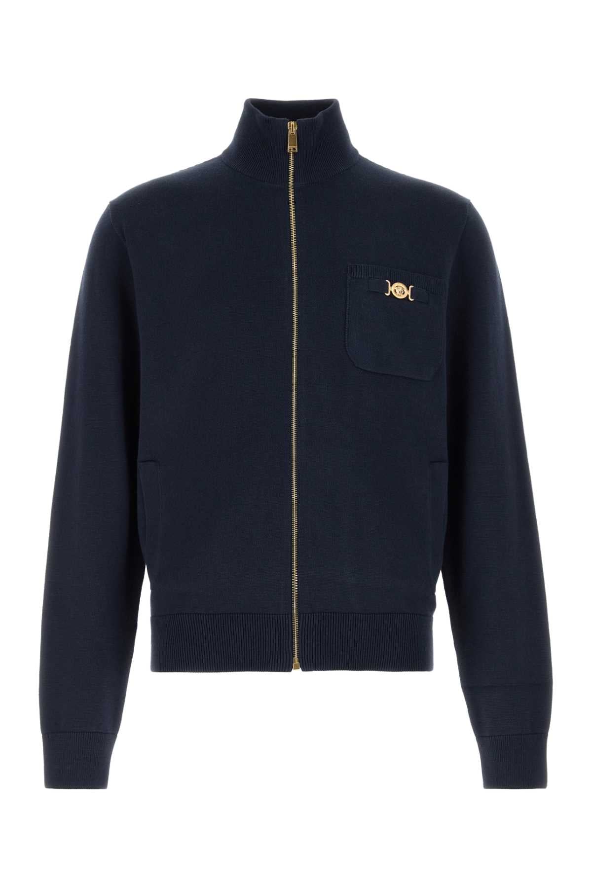 Versace Sweater Cardigan — Navy
