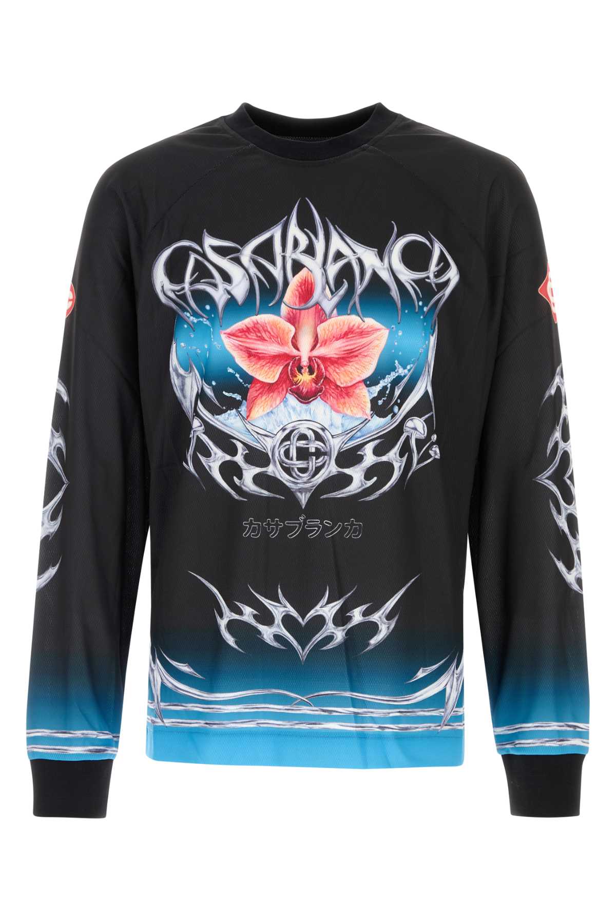 Casablanca Sleeve Sweatshirt — Black