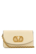 Valentino Garavani Clutch Shoulder Bag — Beige