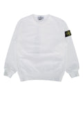 Stone Island Kids Logo-Patch Cotton Sweatshirt — White