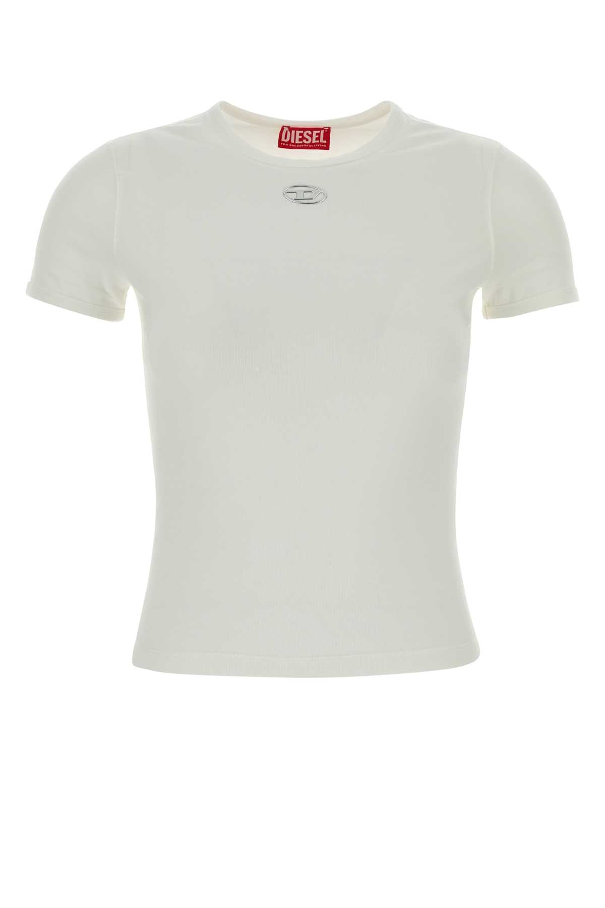 Diesel Stretch Cotton T-Shirt — White