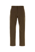 Jil Sander Virgin Wool Felt Trousers — Brown