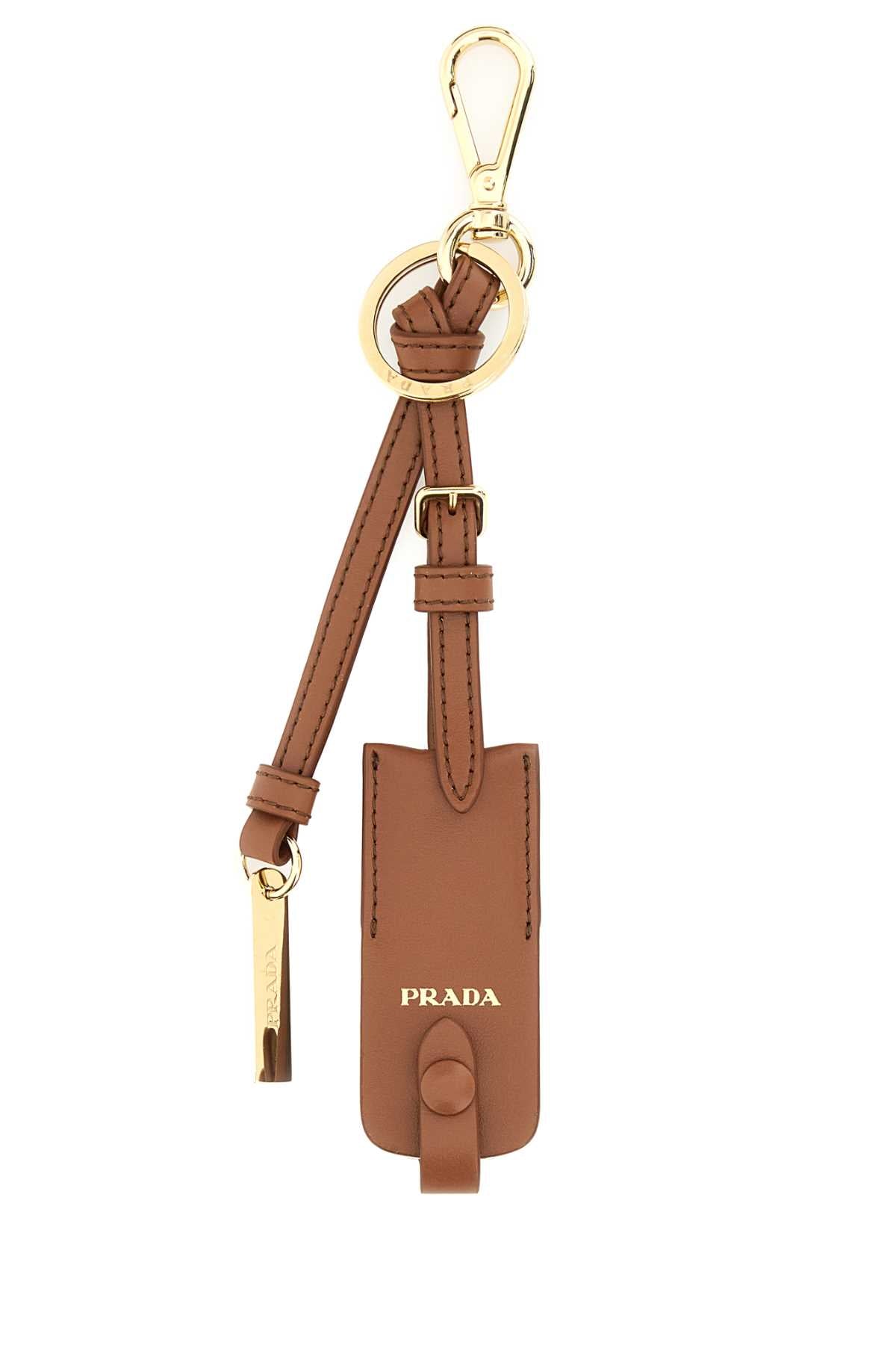 Prada Trick Key Case — Brown