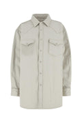 Maison Margiela Chalk Denim Overshirt Shirt — Beige