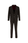 Brunello Cucinelli Check Cotton Pant Suit — Brown