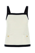 Gucci Stretch Crochet Tank Top — White