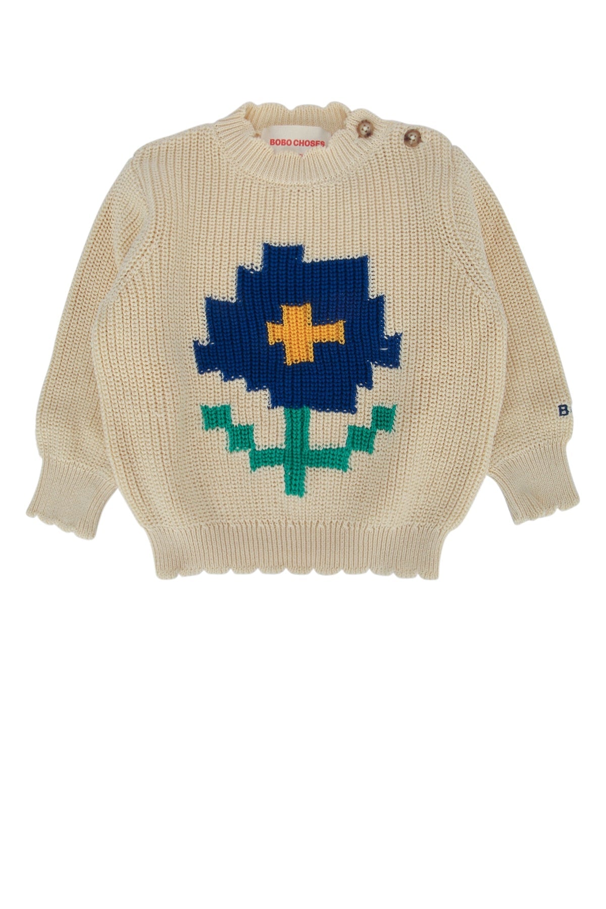 Bobo Choses Daisy Sweater — Beige