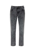 Dolce & Gabbana Acid-Washed Denim Jeans — Gray