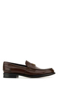 Prada Leather Moc Loafer — Brown