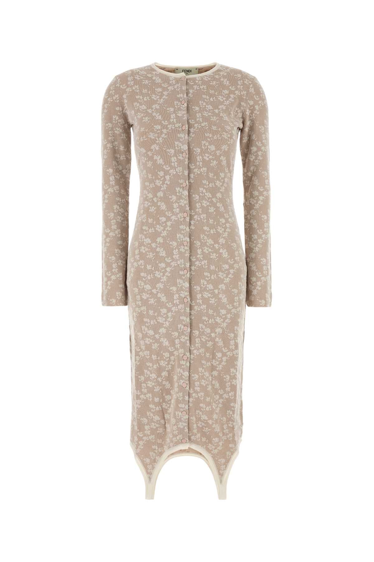 Fendi Cardigan Dress — Beige