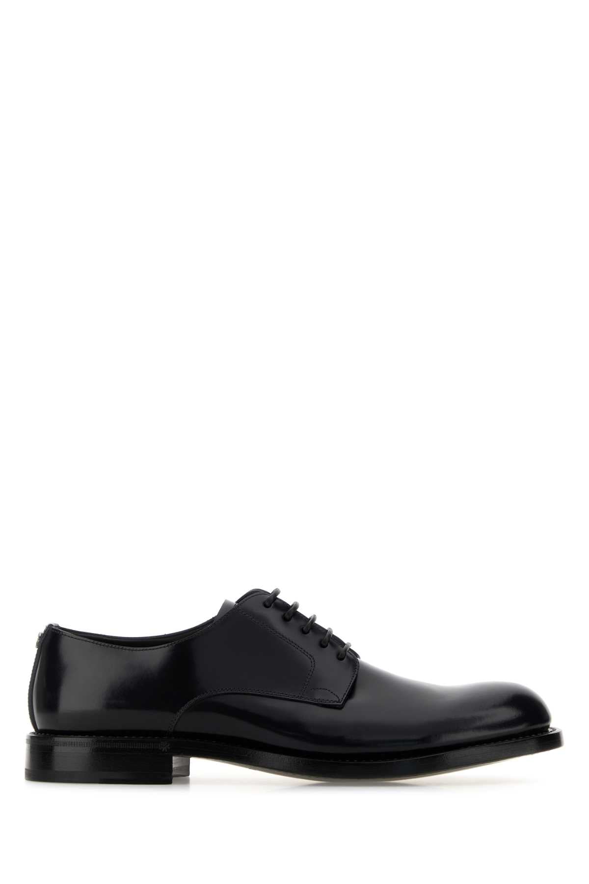 Dolce & Gabbana Polished Leather Derby — Black