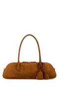 Magda Butrym Suede Shoulder Bag — Camel