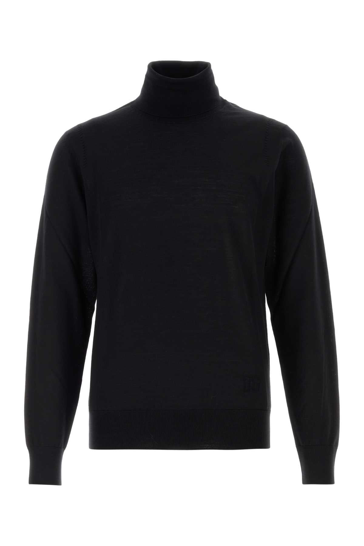Dolce & Gabbana Virgin Wool Turtleneck Sweater — Black