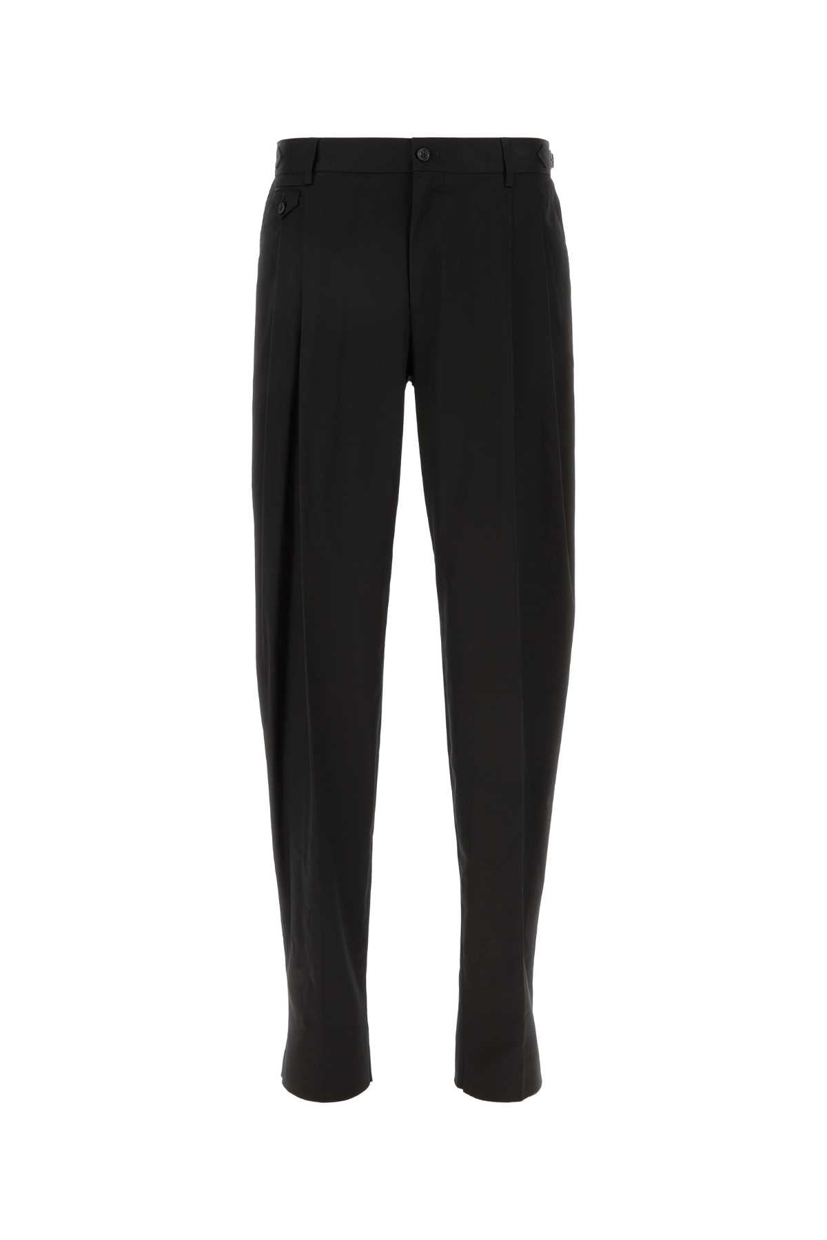 Dolce & Gabbana Stretch Gabardine Trousers — Black