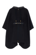 Moncler Wool Blend Cape — Navy