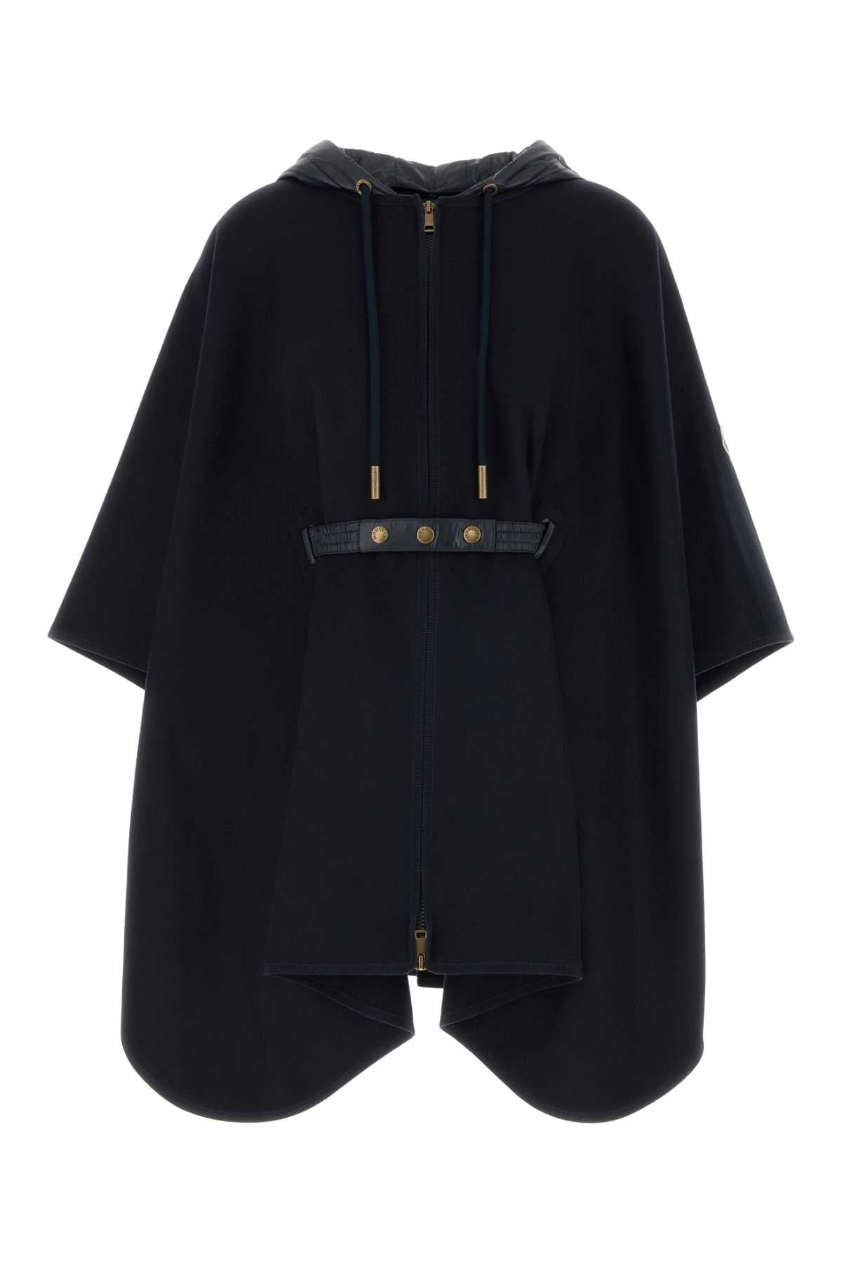 Moncler Wool Blend Cape — Navy