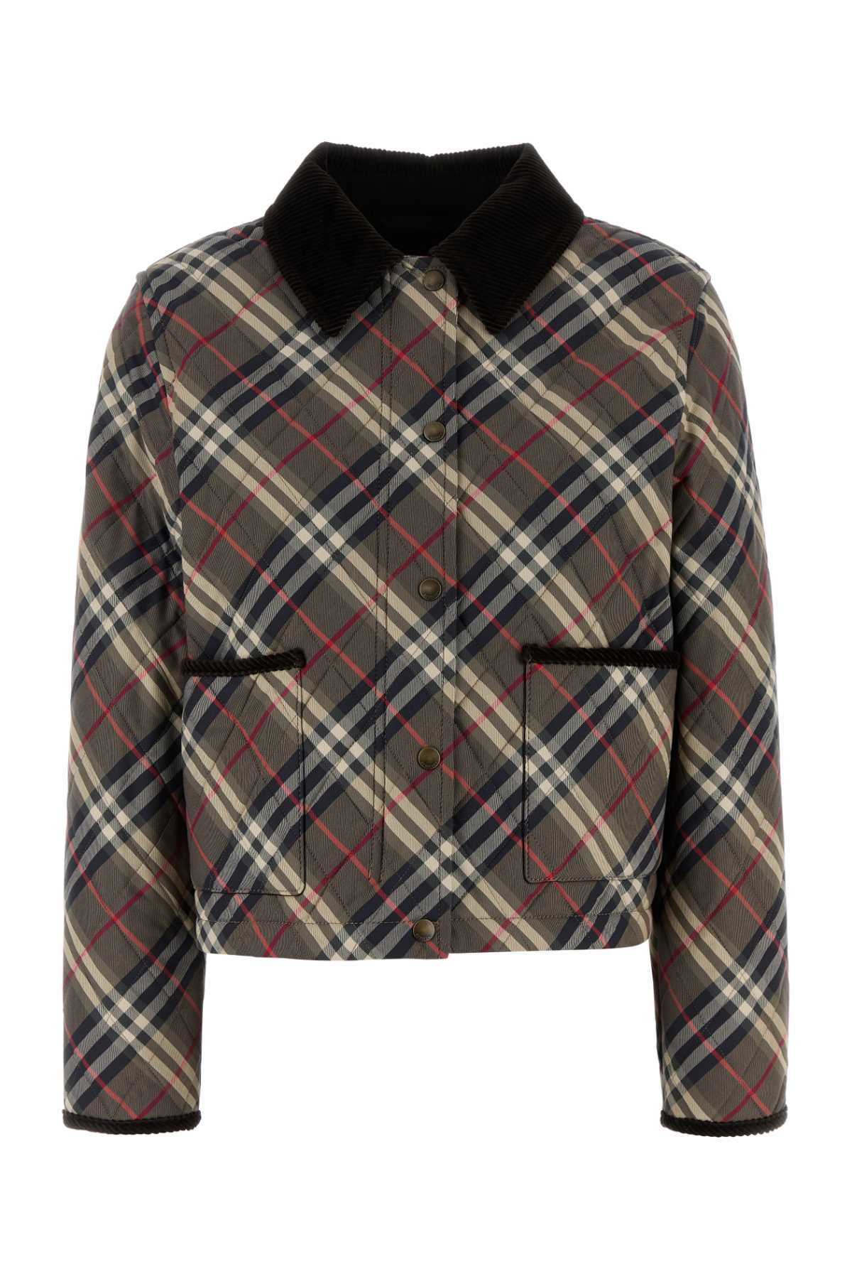 Burberry Plaid Cotton Jacket — Multicolor