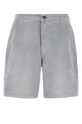 Prada Gabardine Cotton Bermuda Shorts — Blue