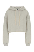 Golden Goose Deluxe Brand Oversize Cropped Cotton Sweatshirt — Gray