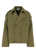 Loewe Cotton Trench Coat — Green