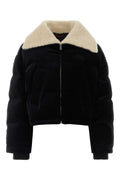 Gucci Velvet Padded Down Jacket — Black
