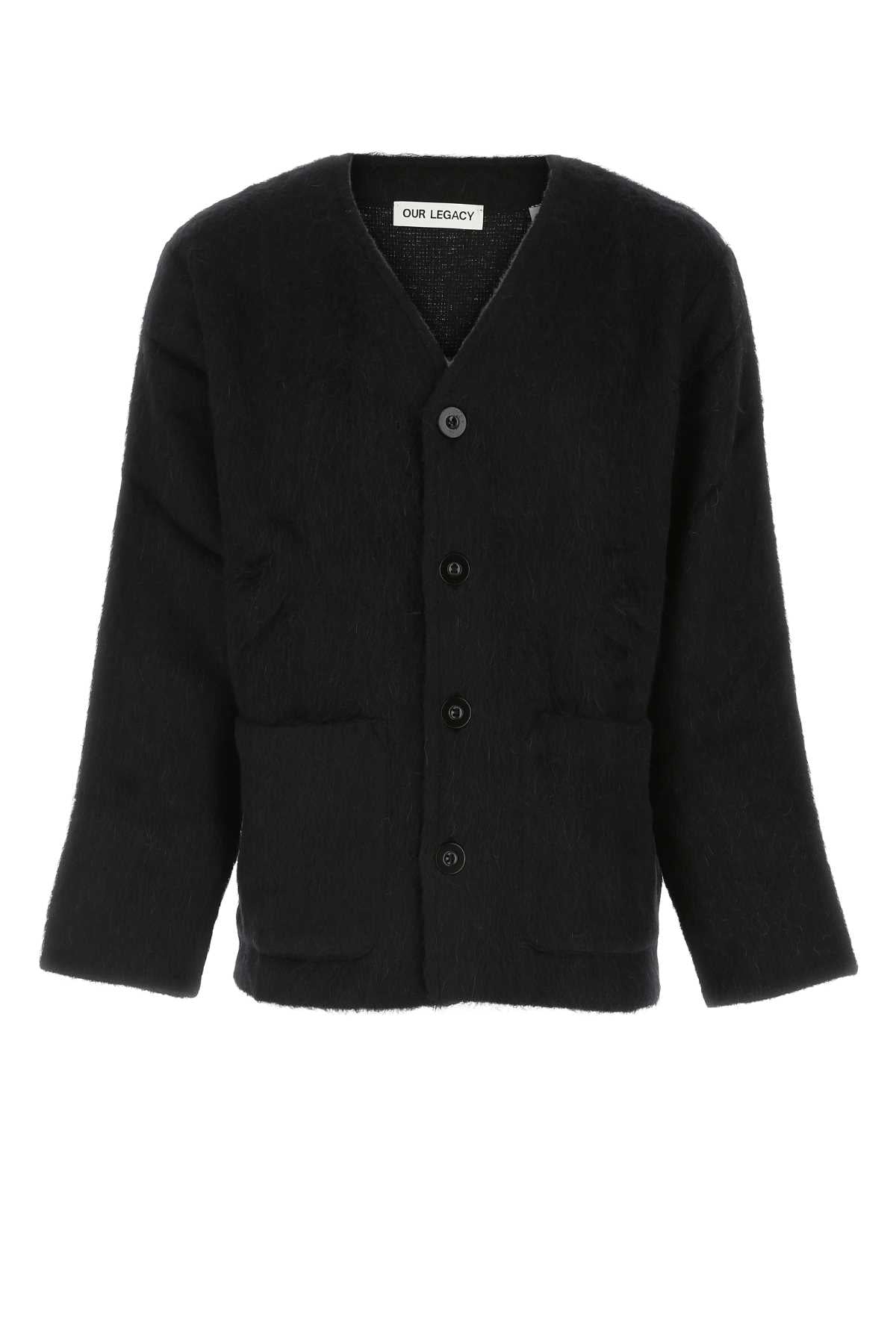Our Legacy Wool Blend Mohair Cardigan — Black