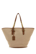 Saint Laurent Lauren Tote Bag — Beige