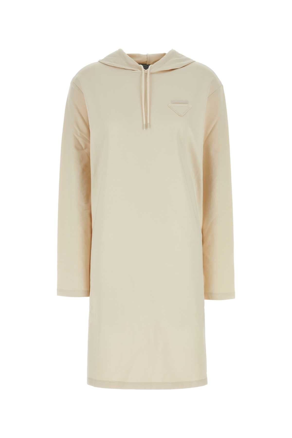 Prada Abito Sweatshirt Dress — Beige