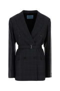 Prada Virgin Wool Blazer — Gray