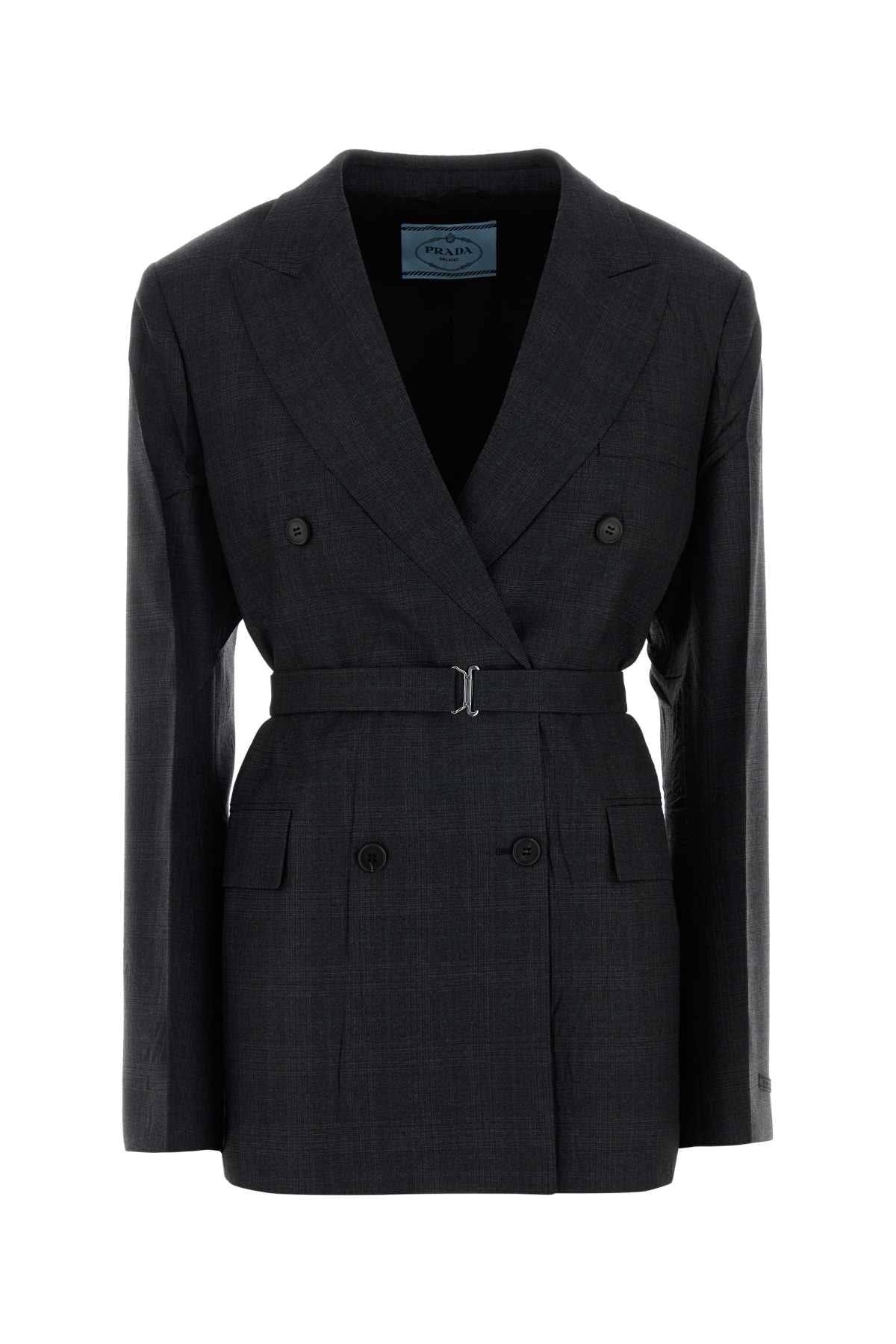 Prada Virgin Wool Blazer — Gray