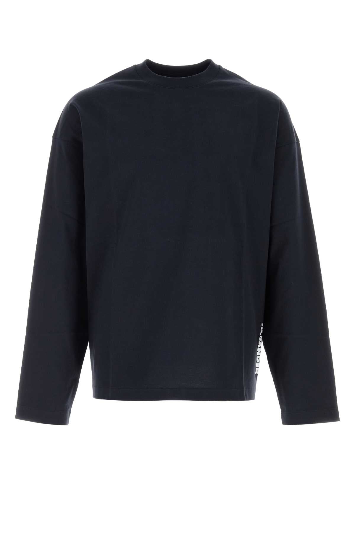 Jil Sander Cotton Long-Sleeve T-Shirt — Navy