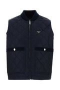 Prada Quilted Re-Nylon Vest — Navy