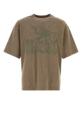 Diesel Logo-Graphic Cotton-Hemp Blend T-Shirt — Brown