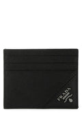Prada Vitello Leather Card Case — Black