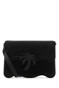 Palm Angels Beaded Calf Crossbody Bag — Black