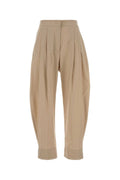 Pt Torino Pleated Cotton Trousers — Beige