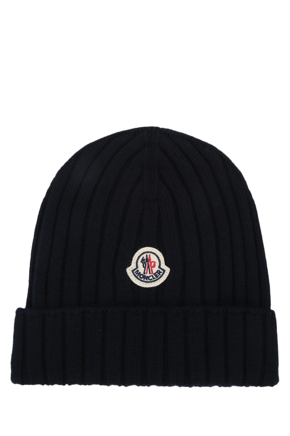 Moncler Jr HAT Ribbed Knit Winter Hat — Black