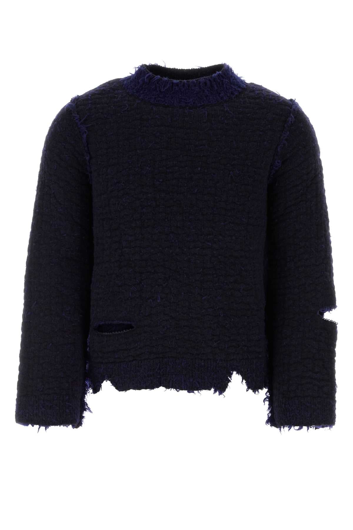 Namacheko Merino Wool Blend Sweater — Navy