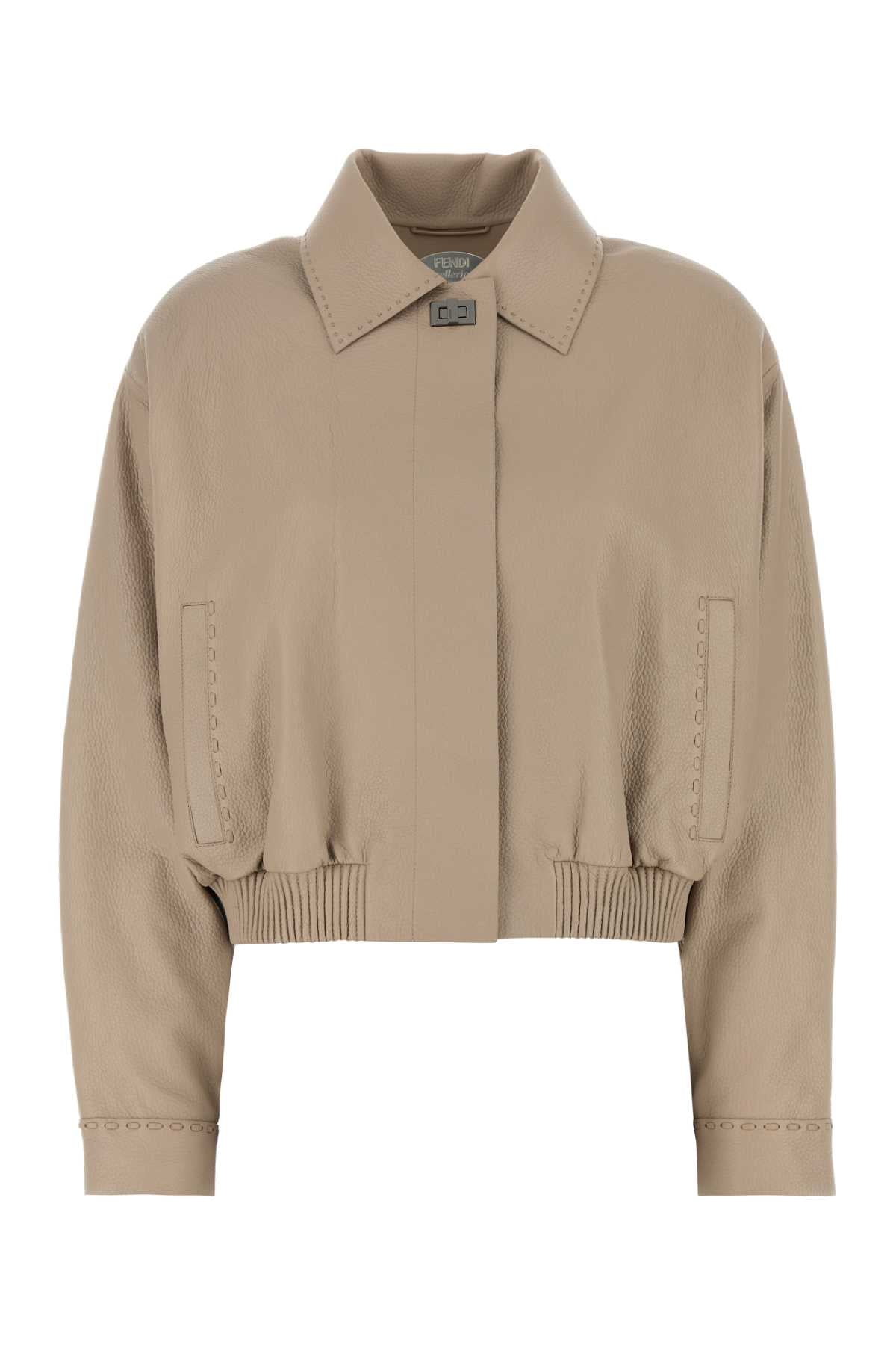 Fendi Crop Jacket — Beige