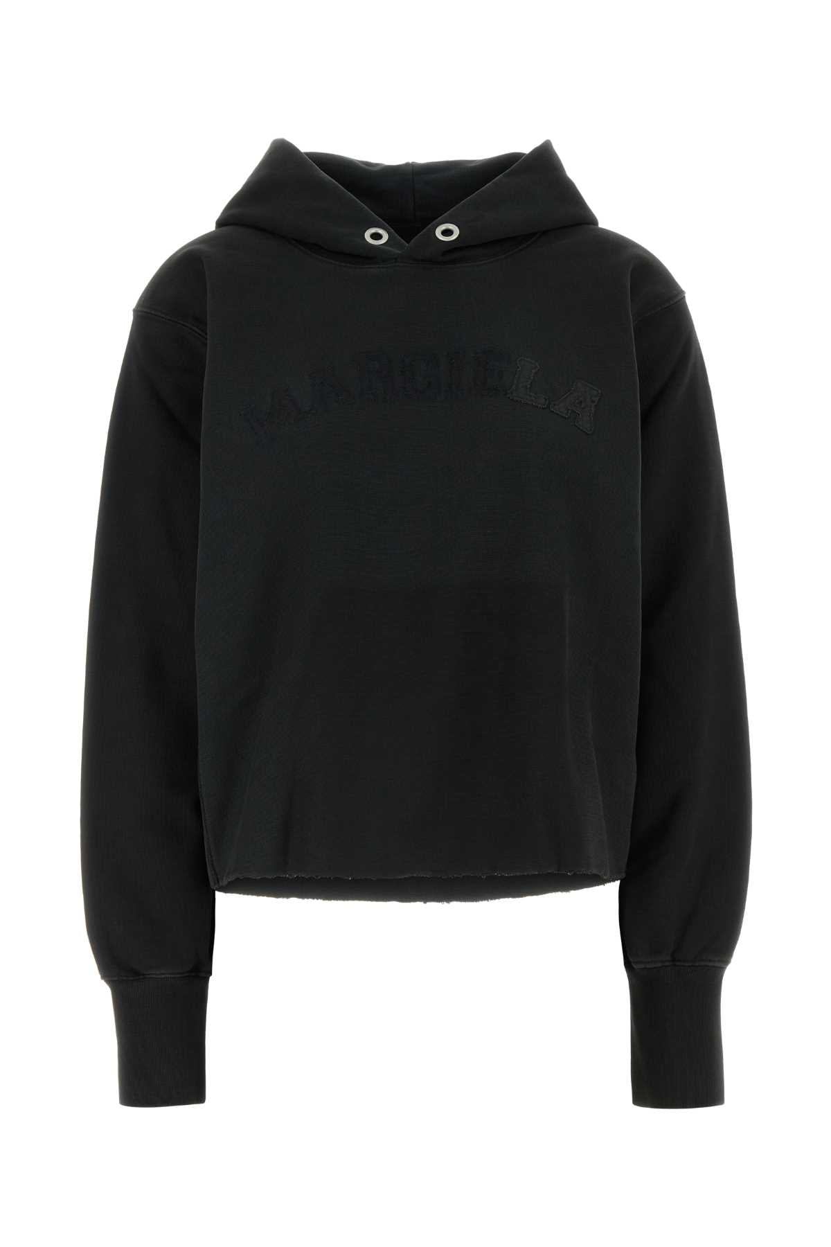 Maison Margiela Cotton-Jersey Hoodie — Black