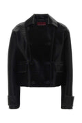Gucci Cropped Lamb Leather Jacket — Black