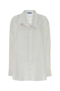Camisa extragrande de popelina Prada — Blanco