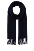 Prada Cashmere Fringed Scarf — Navy