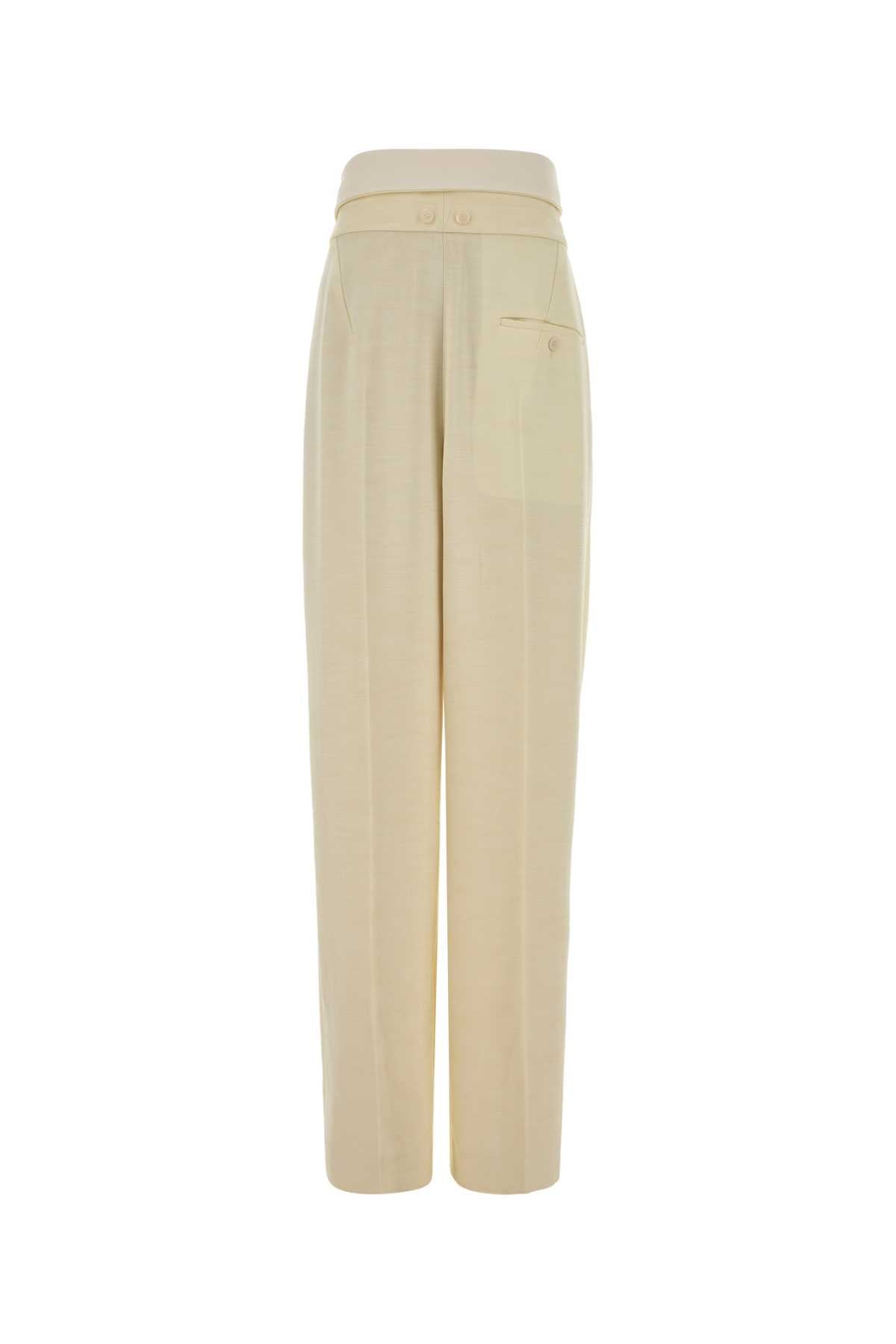 Carven Orchidée Trousers — Beige