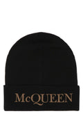 Alexander McQueen CUFFIA Cashmere Beanie — Black