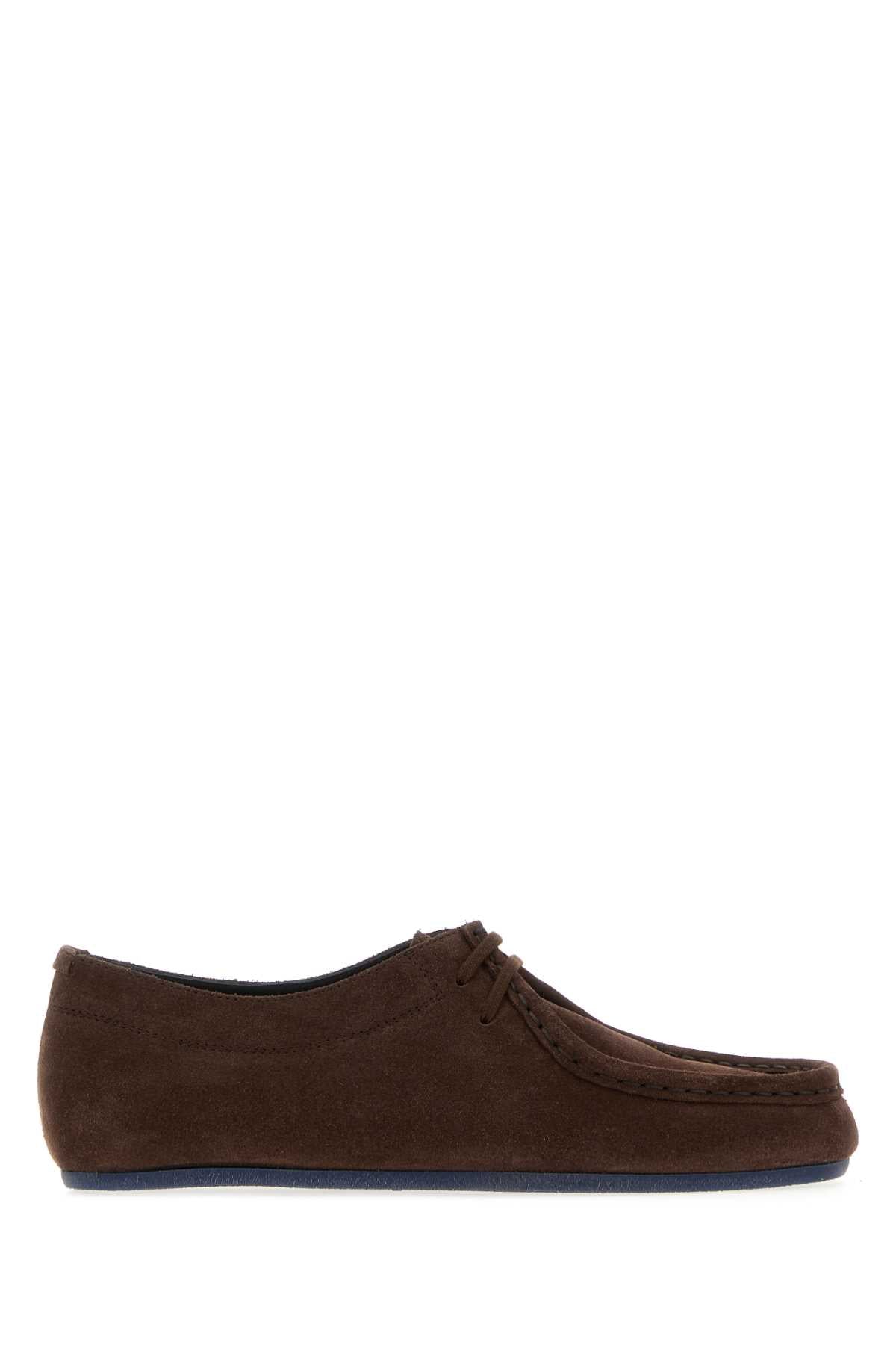 Jil Sander Hood Lace Up Lace-Up Flat — Brown