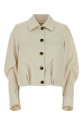 Loewe Cotton-Silk Blend Jacket — Ivory